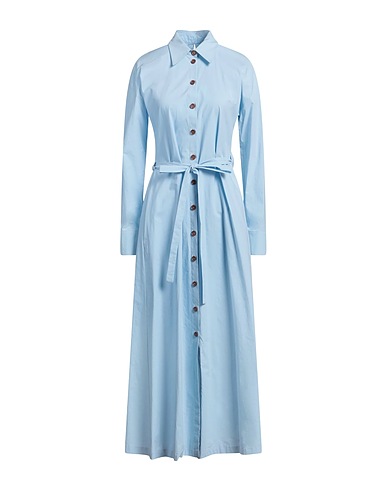 ALYSI Long dress Sky blue 100% Cotton