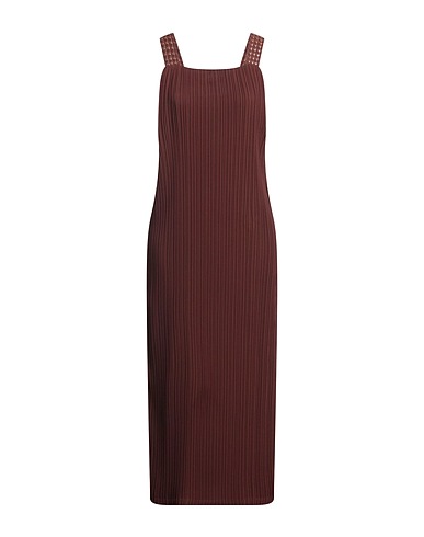 ALYSI Long dress Chocolate brown 100% Polyester