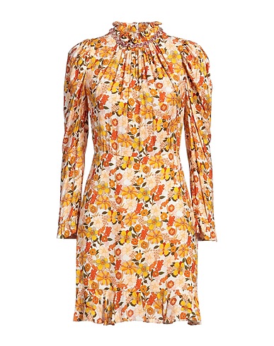 SANDRO Short dress Orange 100% Viscose