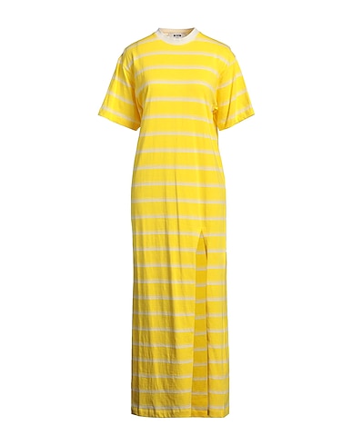 MSGM Long dress GIALLO 100% Cotton
