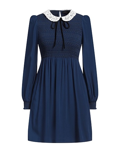 MAJE Short dress Navy blue 100% Viscose, Polyester, Polyamide