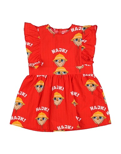 MINI RODINI Robe bébé  Rouge vif 100% Coton biologique