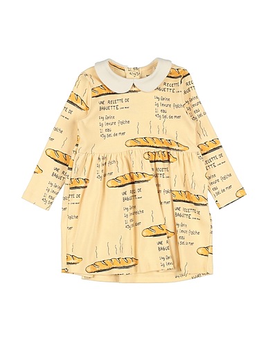 MINI RODINI Vestido para bebé  Pastel yellow 100% Organic cotton