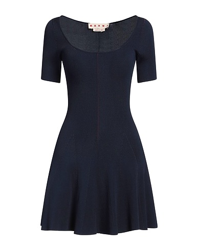 MARNI Short dress Midnight blue 94% Viscose, 6% Polyester