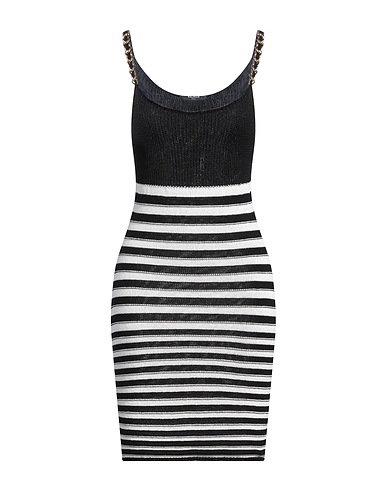 BALMAIN Sheath dress Black 64% Wool, 36% Polyamide, Cotton