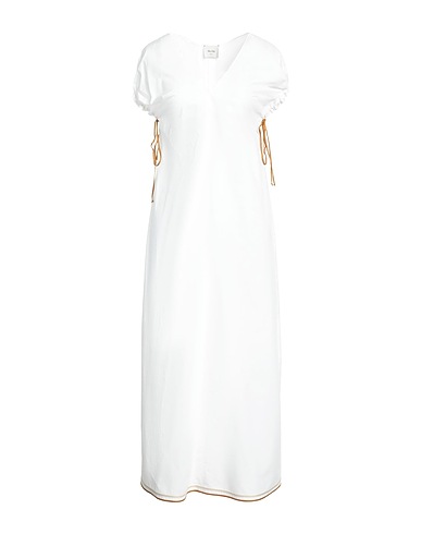 ALYSI Midi dress White 100% Cotton