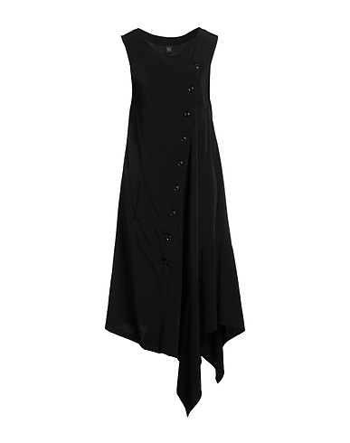 Y'S YOHJI YAMAMOTO Midi dress Black 57% Triacetate, 43% Polyester