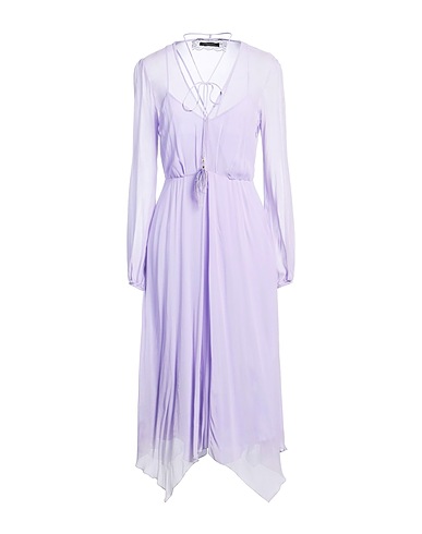 PATRIZIA PEPE SERA Midi dress Lilac 100% Viscose, Feathers