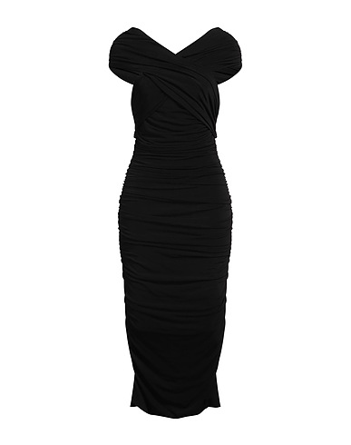 GIORGIO ARMANI Midi dress Black 83% Viscose, 11% Polyamide, 6% Elastane