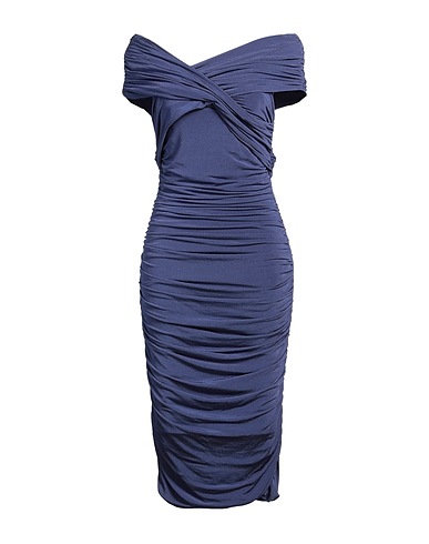 GIORGIO ARMANI Midi dress Dark purple 83% Viscose, 11% Polyamide, 6% Elastane