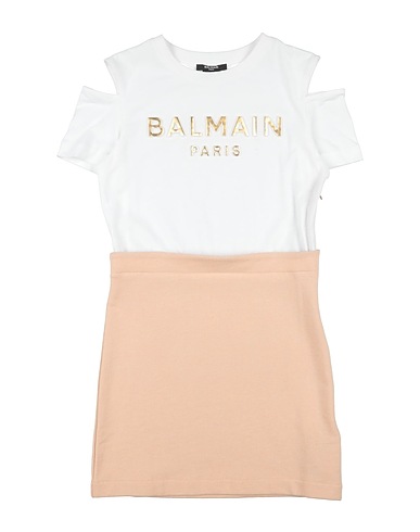 BALMAIN Dress Beige 100% Cotton