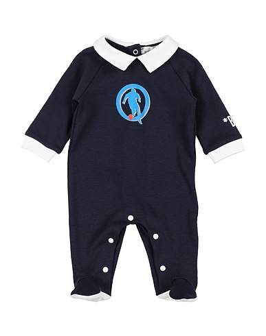 BIKKEMBERGS Baby jumpsuit  Midnight blue 100% Cotton