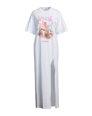 MSGM Long dress White 100% Cotton