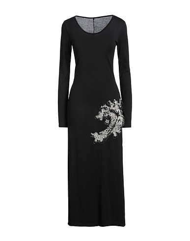 YOHJI YAMAMOTO Long dress Black 100% Cotton