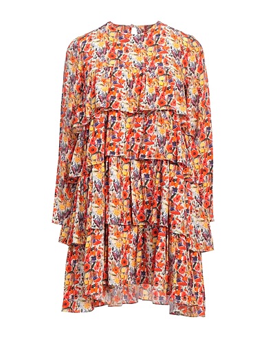MUZUNGU SISTERS Short dress Orange 100% Silk