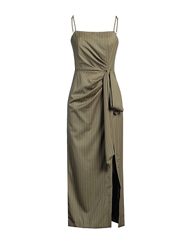 MSGM Elegant dress Military green 99% Virgin Wool, 1% Elastane
