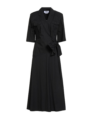 MSGM Vestito chemisier Nero 100% Cotone
