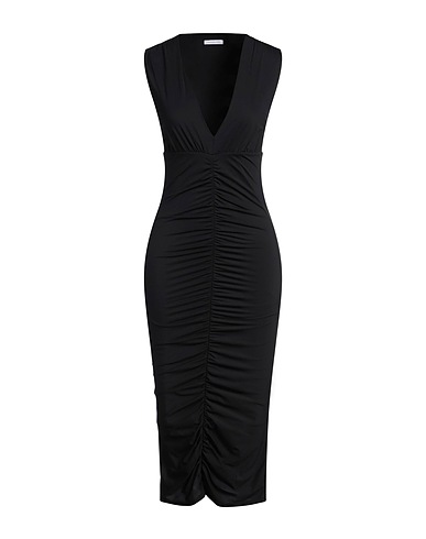 PATRIZIA PEPE Midi dress Black 75% Polyamide, 25% Elastane