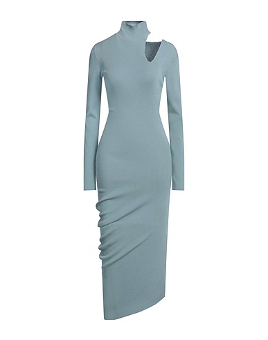 FENDI Elegantes Kleid Blaugrau 51% Baumwolle, 38% Seide, 8% Polyamid, 3% Elastan