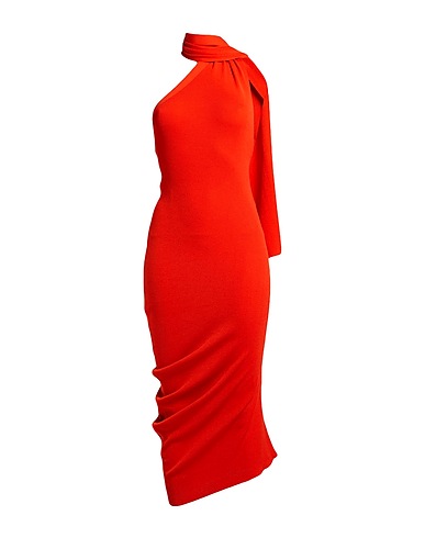 FENDI Elegant dress Tomato red 50% Cotton, 38% Silk, 9% Polyamide, 3% Elastane