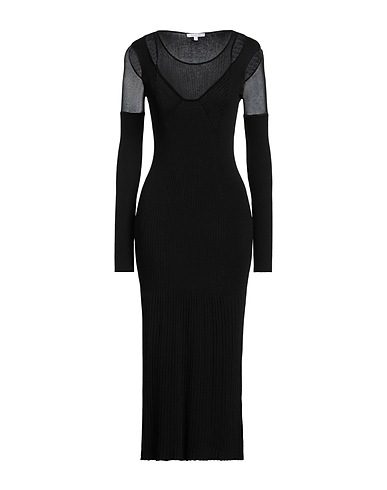 PATRIZIA PEPE Midi dress Black 80% Viscose, 20% Polyamide, Polyester
