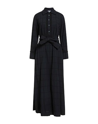FRONT STREET 8 Long dress Black 100% Cotton