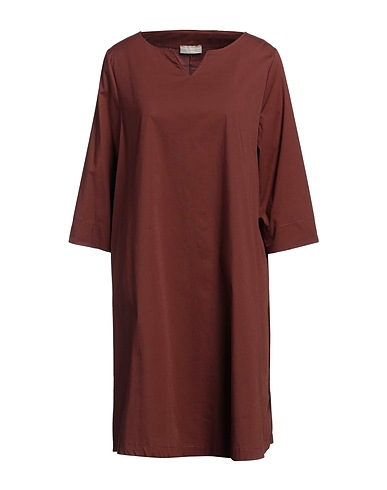 MARIA BELLENTANI Vestito corto Cioccolato 97% Cotone, 3% Elastan