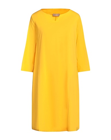 MARIA BELLENTANI Vestito corto Giallo 97% Cotone, 3% Elastan