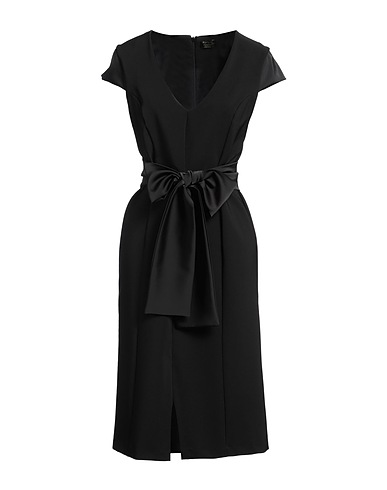 SISTE'S Midi dress Black 89% Polyester, 11% Elastane