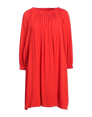 SEMICOUTURE Short dress Red 69% Acetate, 31% Silk