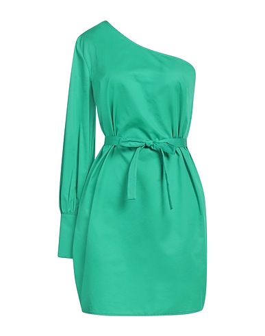 DOUUOD Robe asymétrique Vert 100% Coton