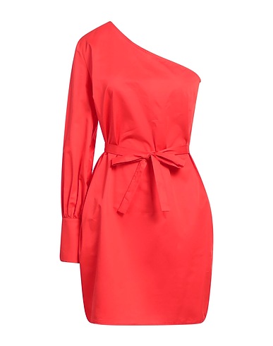 DOUUOD One-shoulder dress Red 100% Cotton