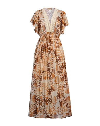 KAOS JEANS Long dress Sand 100% Cotton