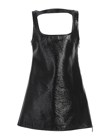 COURRÈGES Short dress Black 88% Cotton, 10% Polyurethane, 2% Elastane