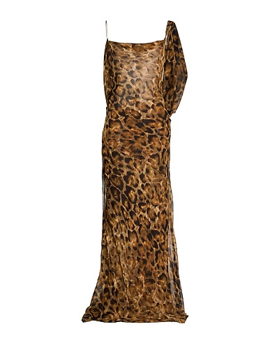 CELINE Long dress Military green 100% Silk
