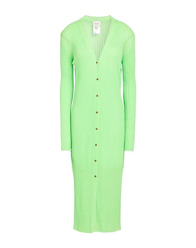 ALYSI Midi dress CRÈME Lime green 70% Viscose, 30% Polyester