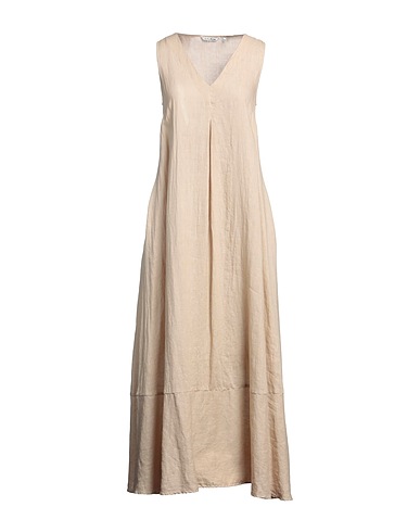 CALIBAN Long dress Beige 100% Linen