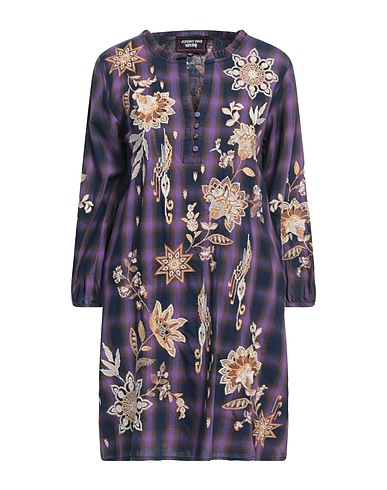 JOHNNY WAS Short dress Purple 100% Cotton, Polyester