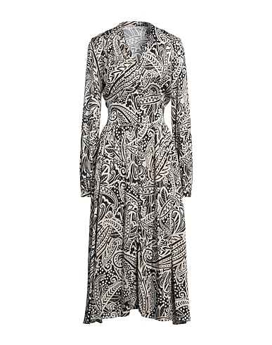 CALIBAN Midi dress Black 97% Viscose, 3% Elastane
