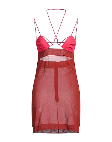 NENSI DOJAKA Sheath dress Brick red 100% Cotton