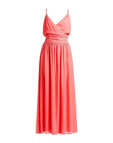 FRACOMINA Long dress Coral 100% Polyester