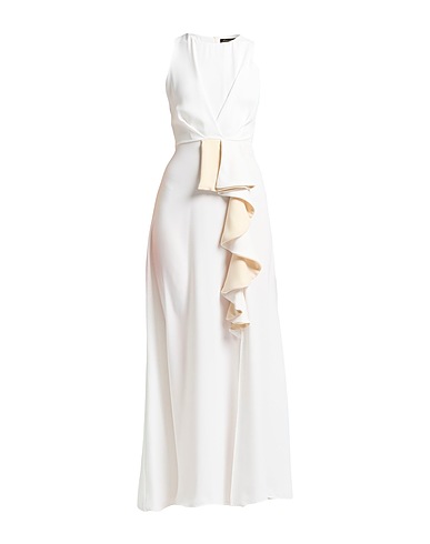 DRAMÉE Long dress White 100% Polyester