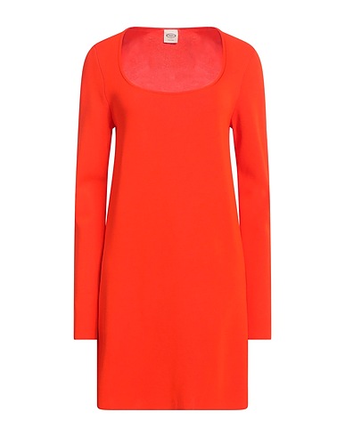 TOD'S Sheath dress Coral 94% Viscose, 6% Polyamide