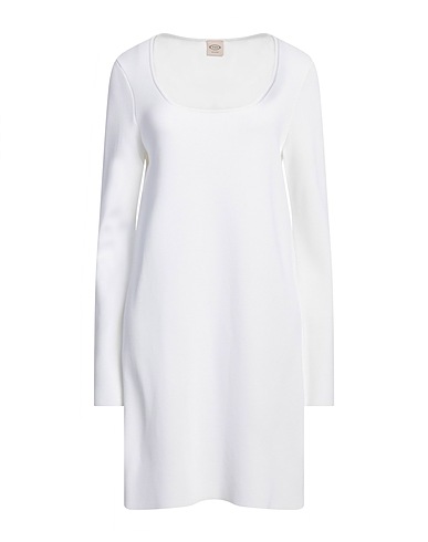 TOD'S Sheath dress White 94% Viscose, 6% Polyamide