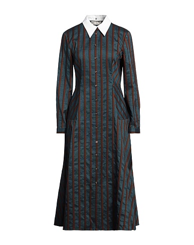 TORY BURCH Hemdkleid Aquamarin 65% Baumwolle, 32% Leinen, 3% Andere Fasern