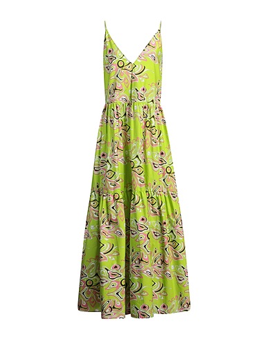 PUCCI Long dress Lime green 100% Cotton