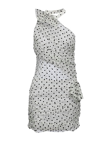 ALESSANDRA RICH One-shoulder dress White 100% Silk