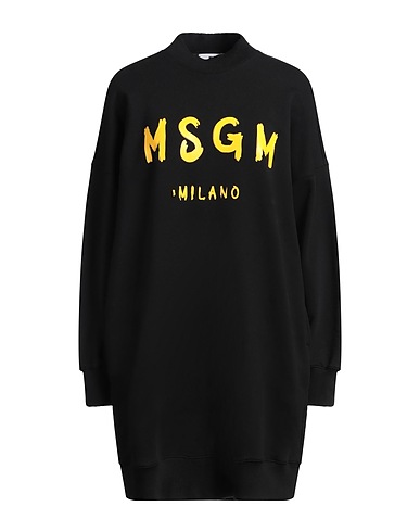 MSGM Short dress Black 100% Cotton