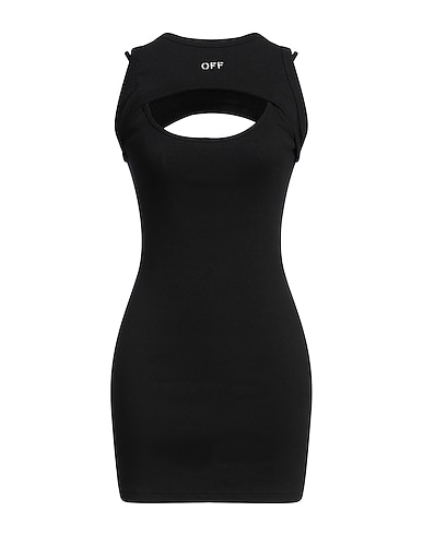 OFF-WHITE™ Sheath dress Black 98% Cotton, 2% Elastane