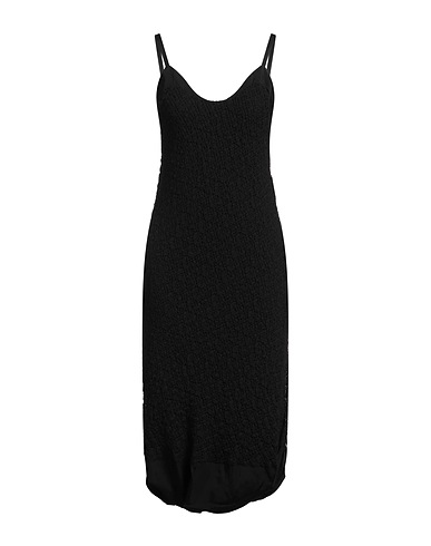 JIL SANDER Vestito midi Nero 61% Cotone, 38% Poliammide, 1% Elastan, Viscosa
